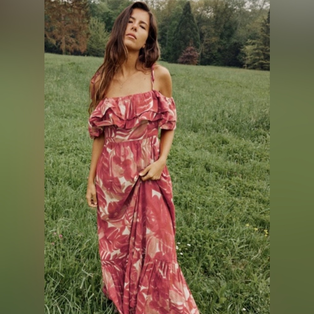 Zara Printed Midi Dress